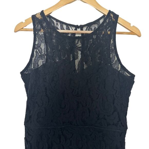 MARINA Black Lace Mini Dress - Picture 8 of 15